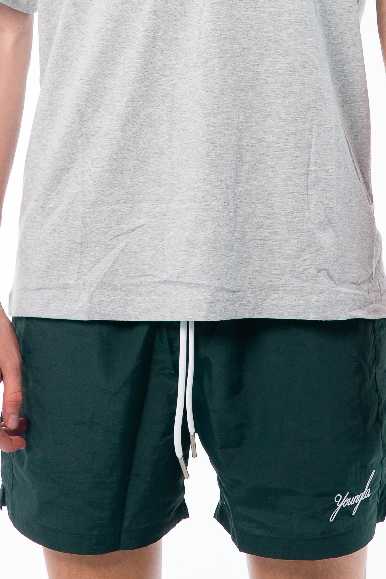 YoungLA Crinkle Shorts Green