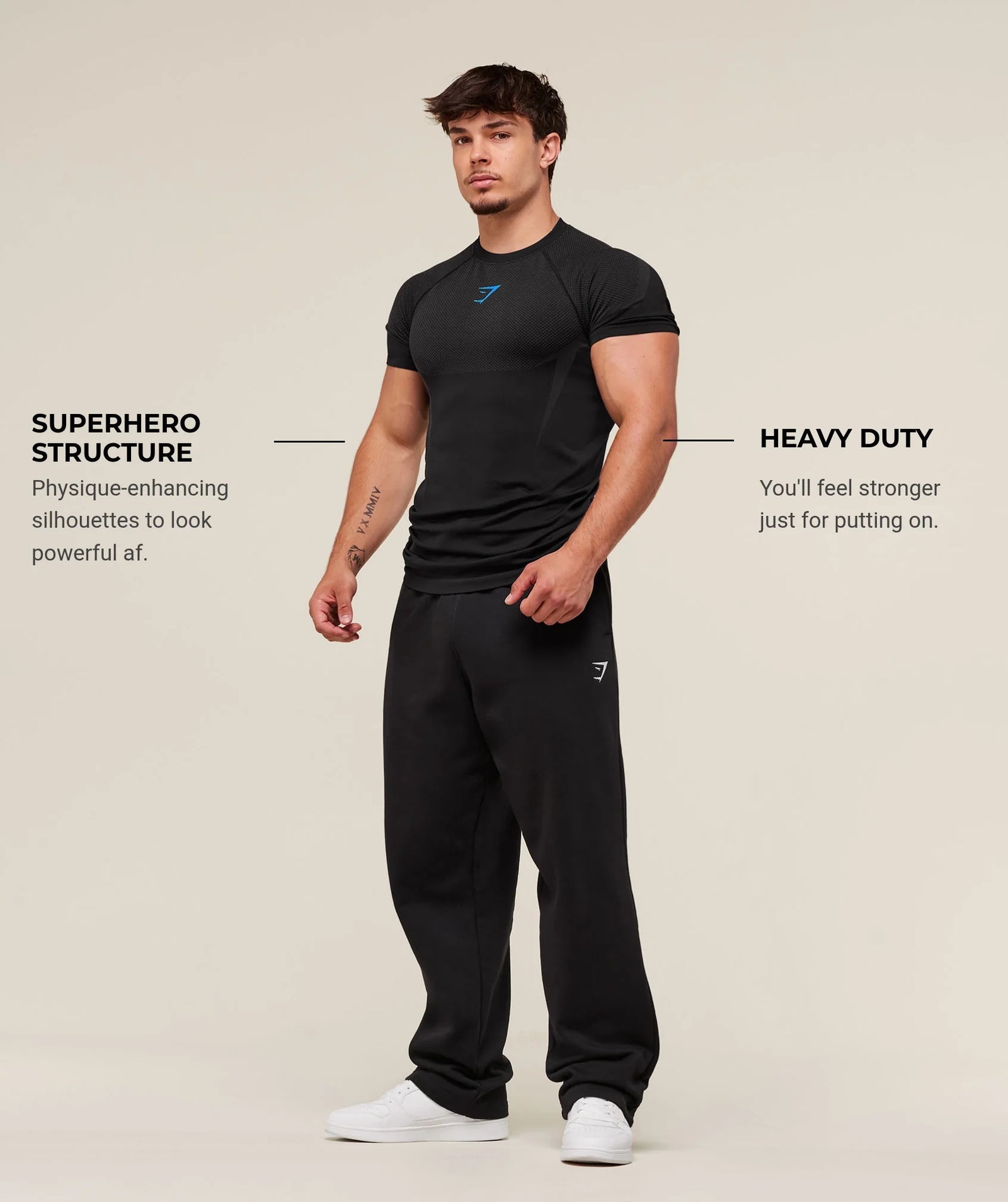 Gymshark Onyx 5.0 Seamless T-shirt Black/Onyx Grey