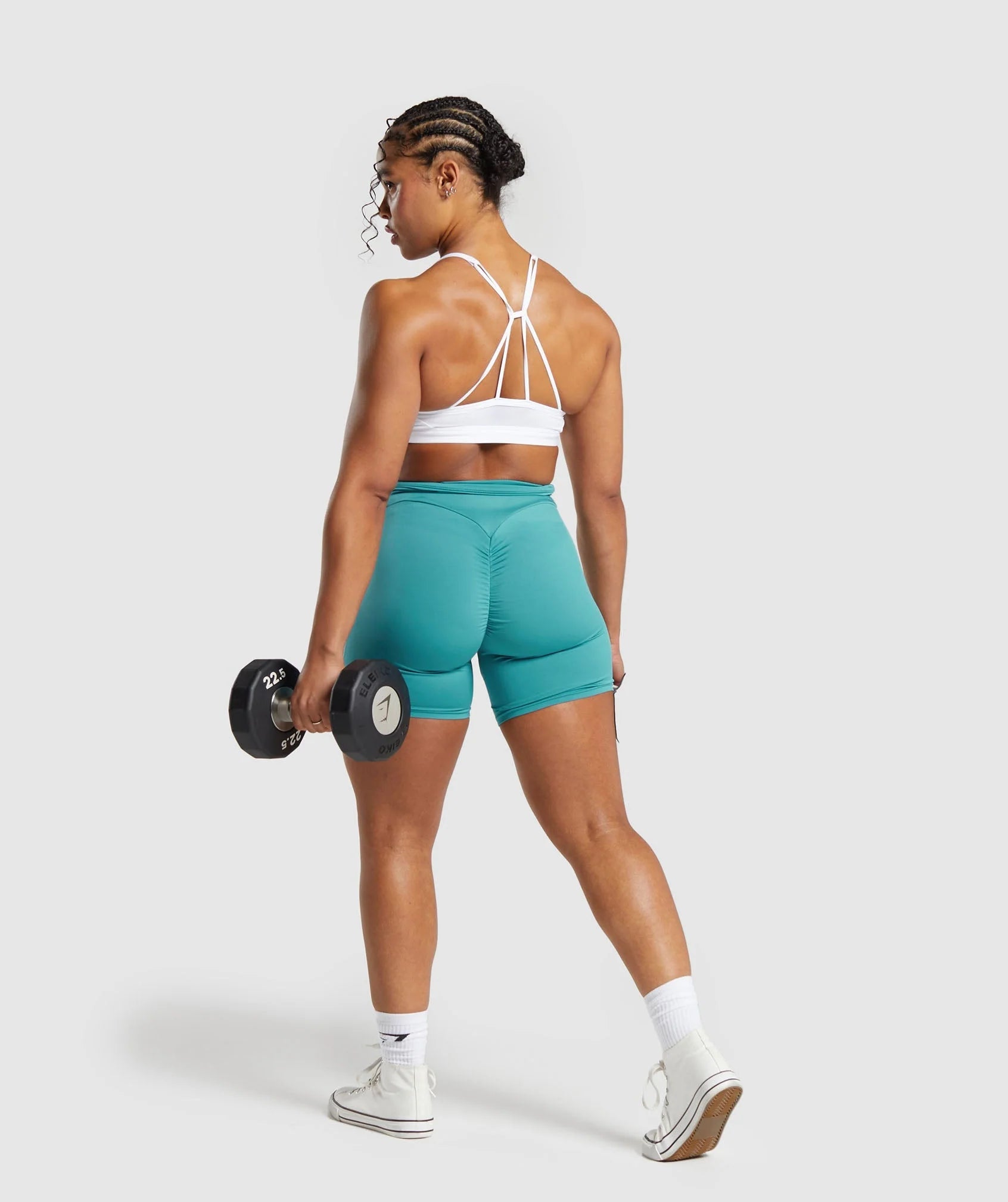 Gymshark Teal Power Tight shorts