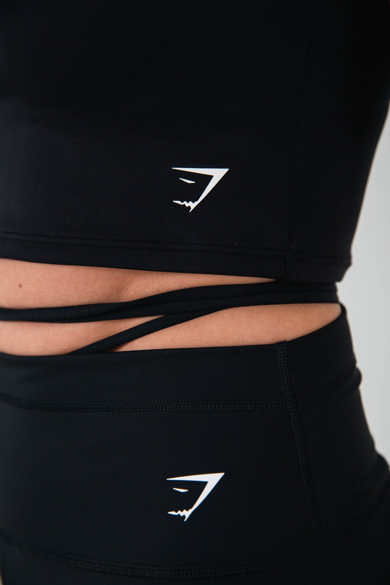 Gymshark Black Ribbon Tie Waisted Short - GYM THREADS