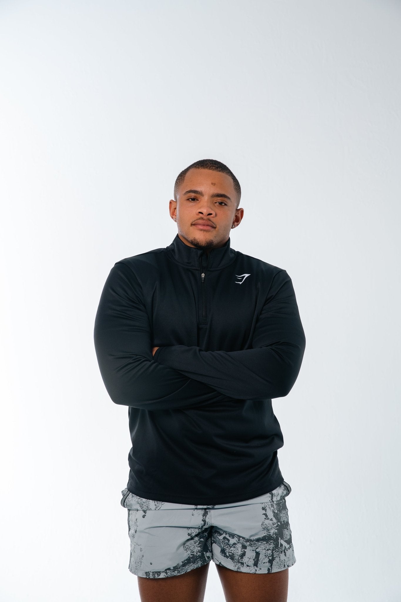 Gymshark Black Running Dept Quarter Zip - GYM THREADS