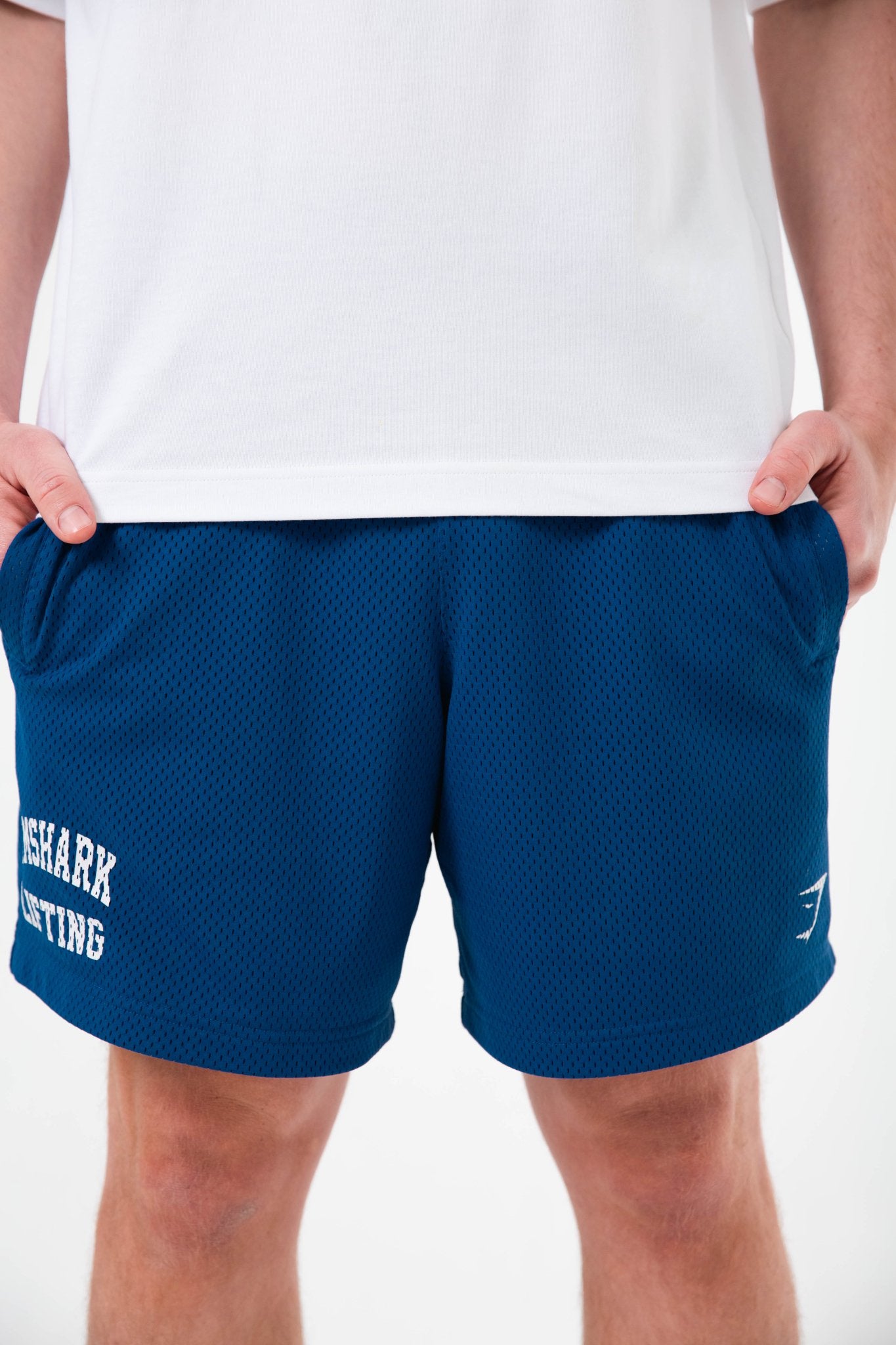 Gymshark Blue Lifting Mesh 7" Shorts - GYM THREADS