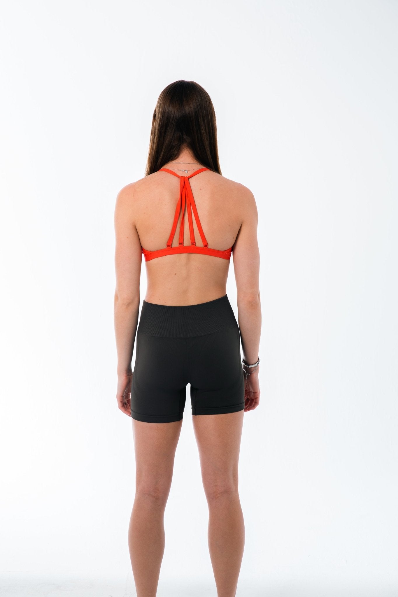 Gymshark Coral Red Minimal Sports Bra - GYM THREADS