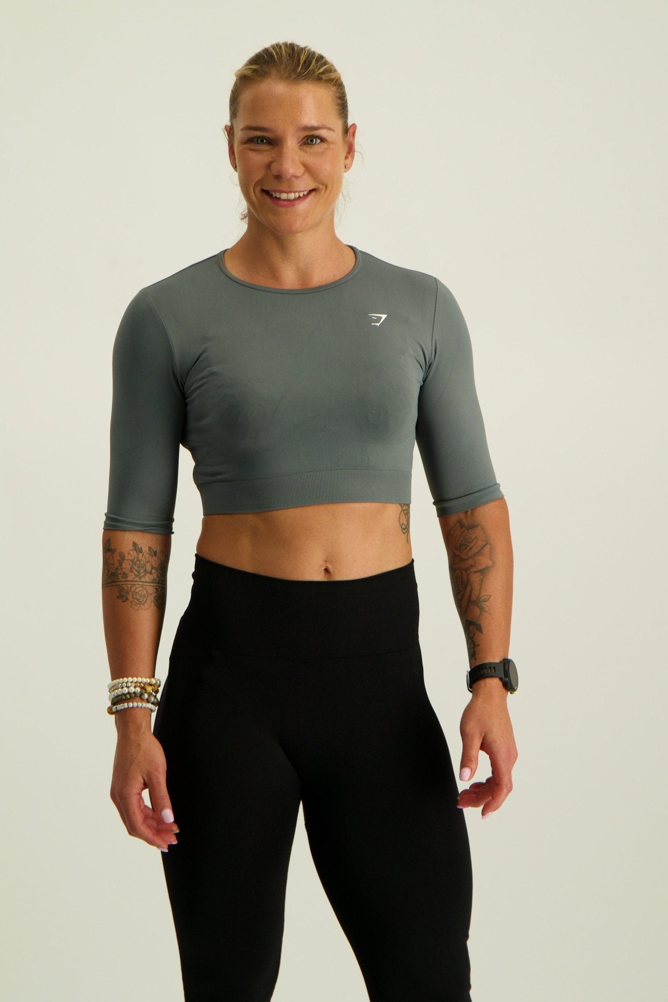 Gymshark Everyday Seamless Crop Top - Cargo Teal - GYM THREADS
