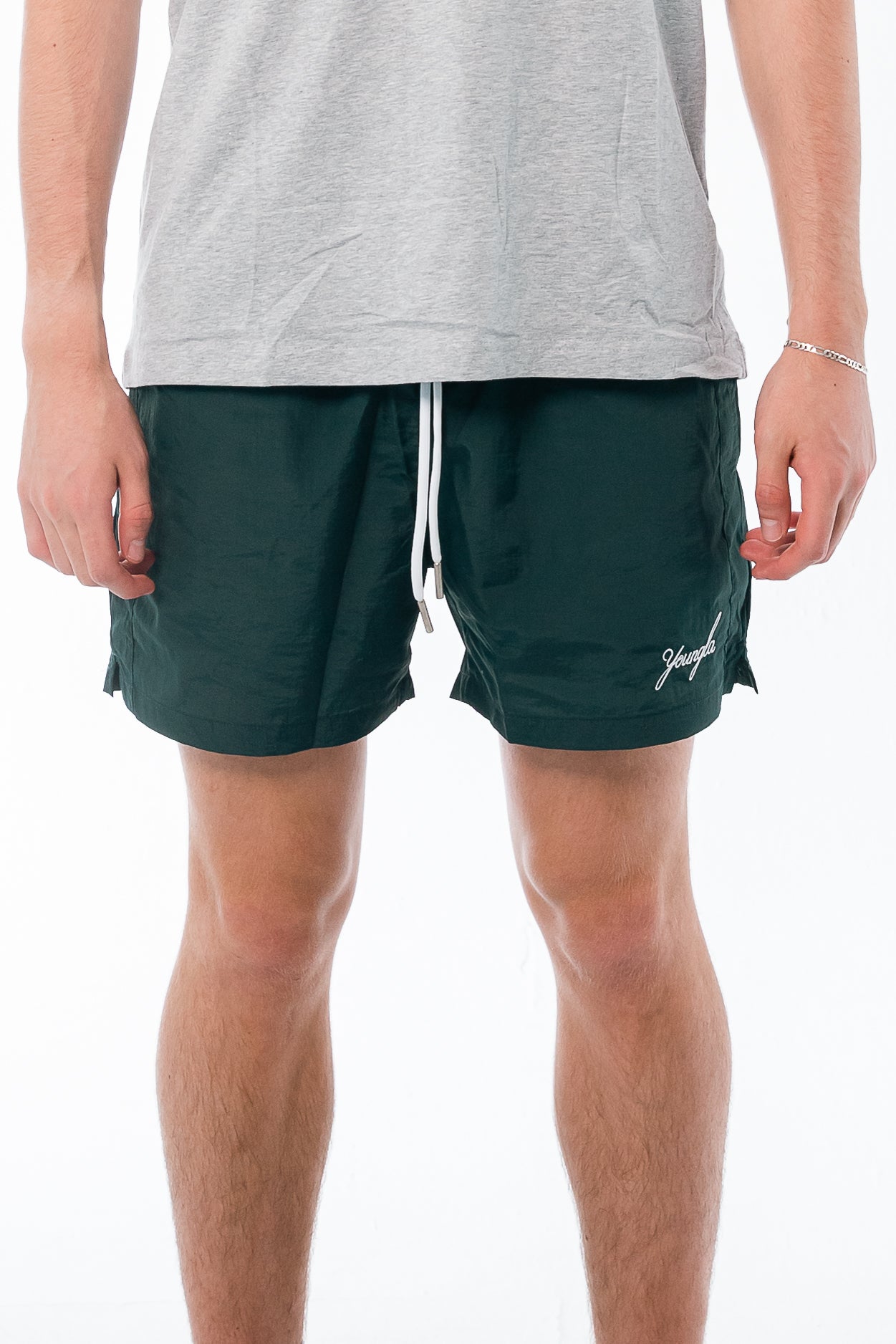 YoungLA Crinkle Shorts Green