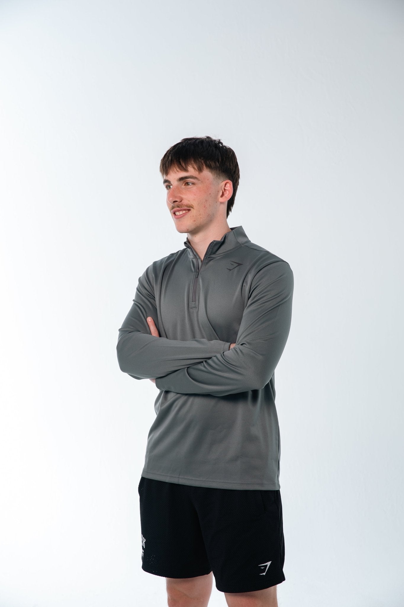 Gymshark Grey Running Dept Quarter Zip - GYM THREADS