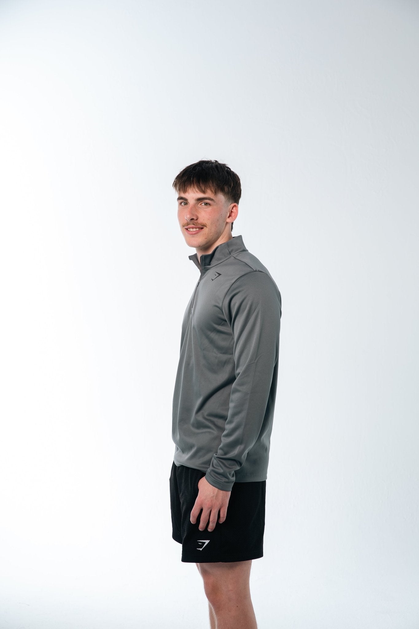 Gymshark Grey Running Dept Quarter Zip - GYM THREADS