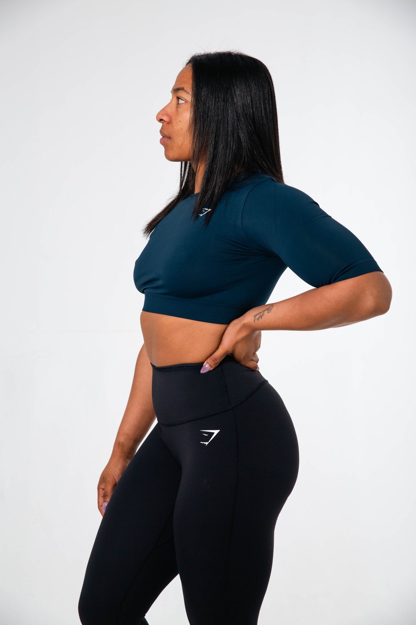 Gymshark Navy Everyday Seamless Crop Top - GYM THREADS