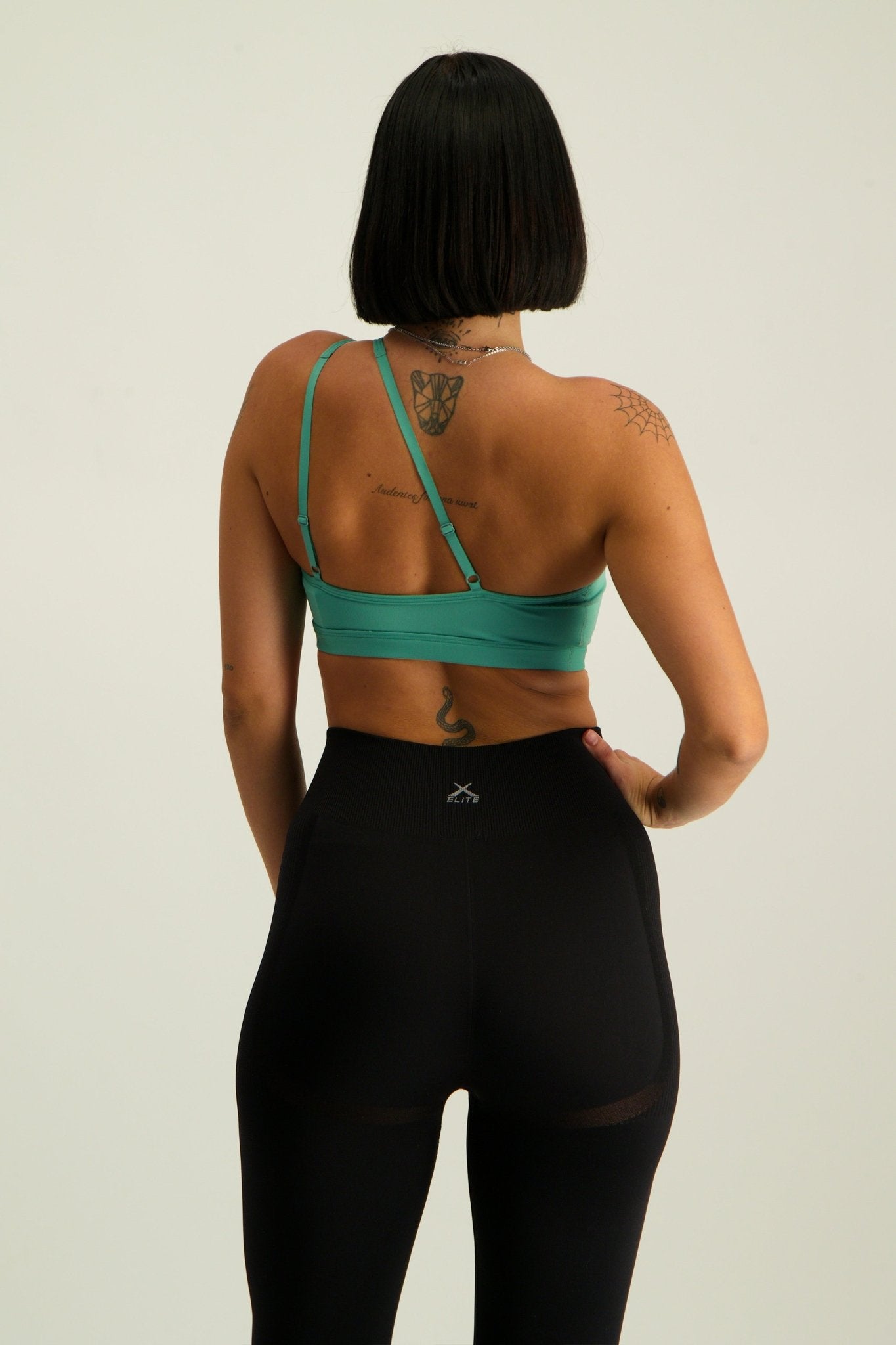 Gymshark One Shoulder Sports Bra - Lagoon Green - GYM THREADS