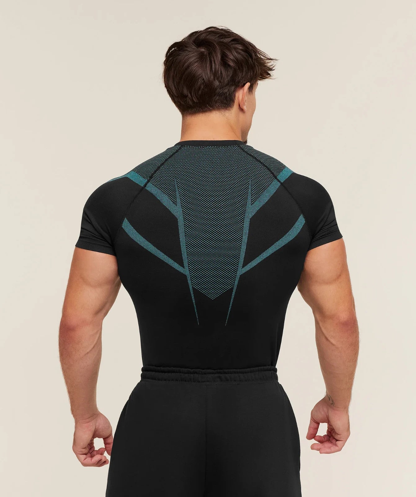 Gymshark Onyx 5.0 Seamless T-shirt Black/Brand Blue